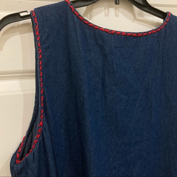 Ugly Christmas Denim xmas teddy bear drummer boy button front plus Sz 22 dress - Picture 6 of 10